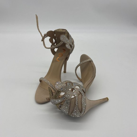 FSJ Open Toe Rhinestone Heels Stilettos Sandals - Picture 5 of 12